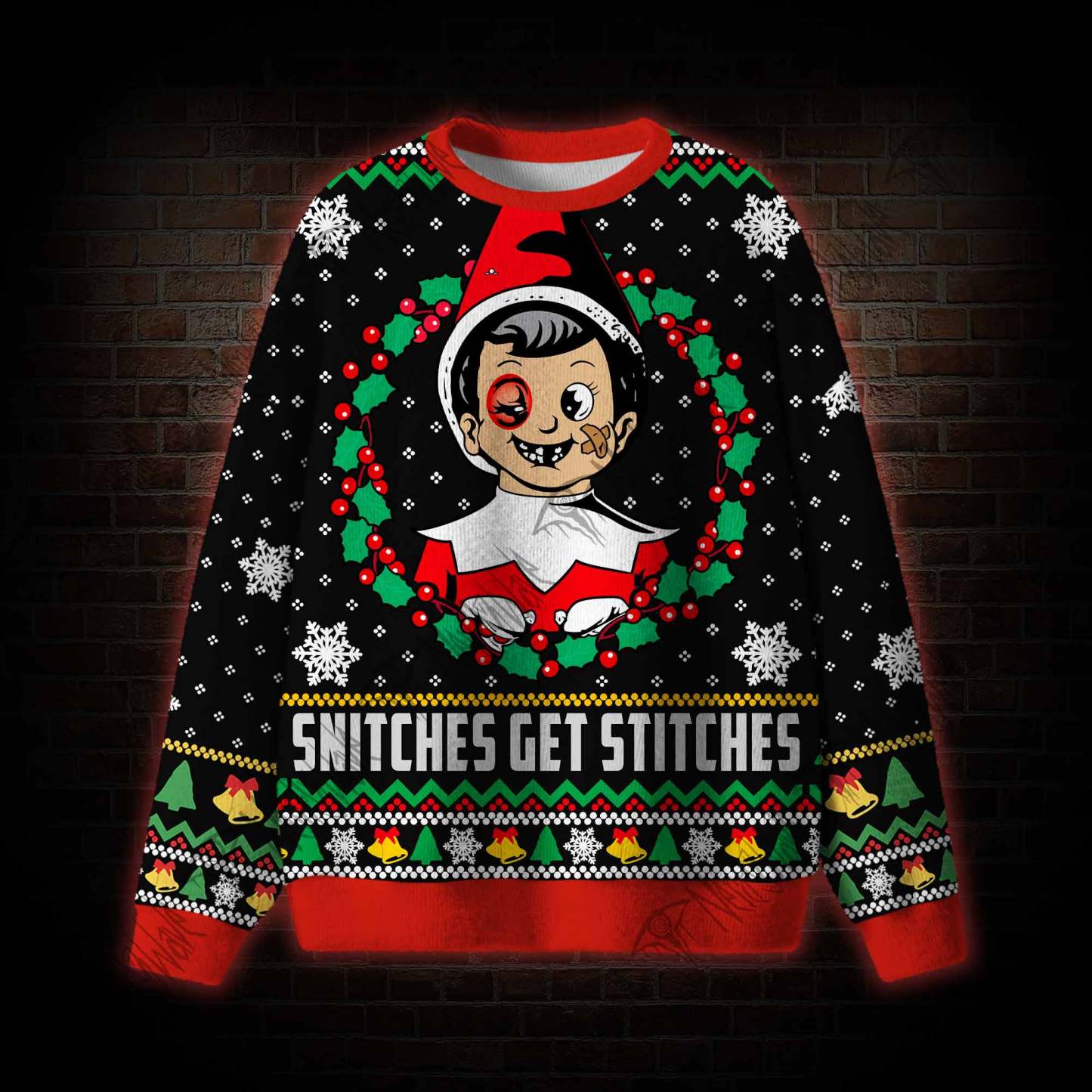 Snitches Get Stitches Vintage Ugly Sweatshirt