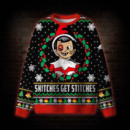 Snitches Get Stitches Vintage Ugly Sweatshirt