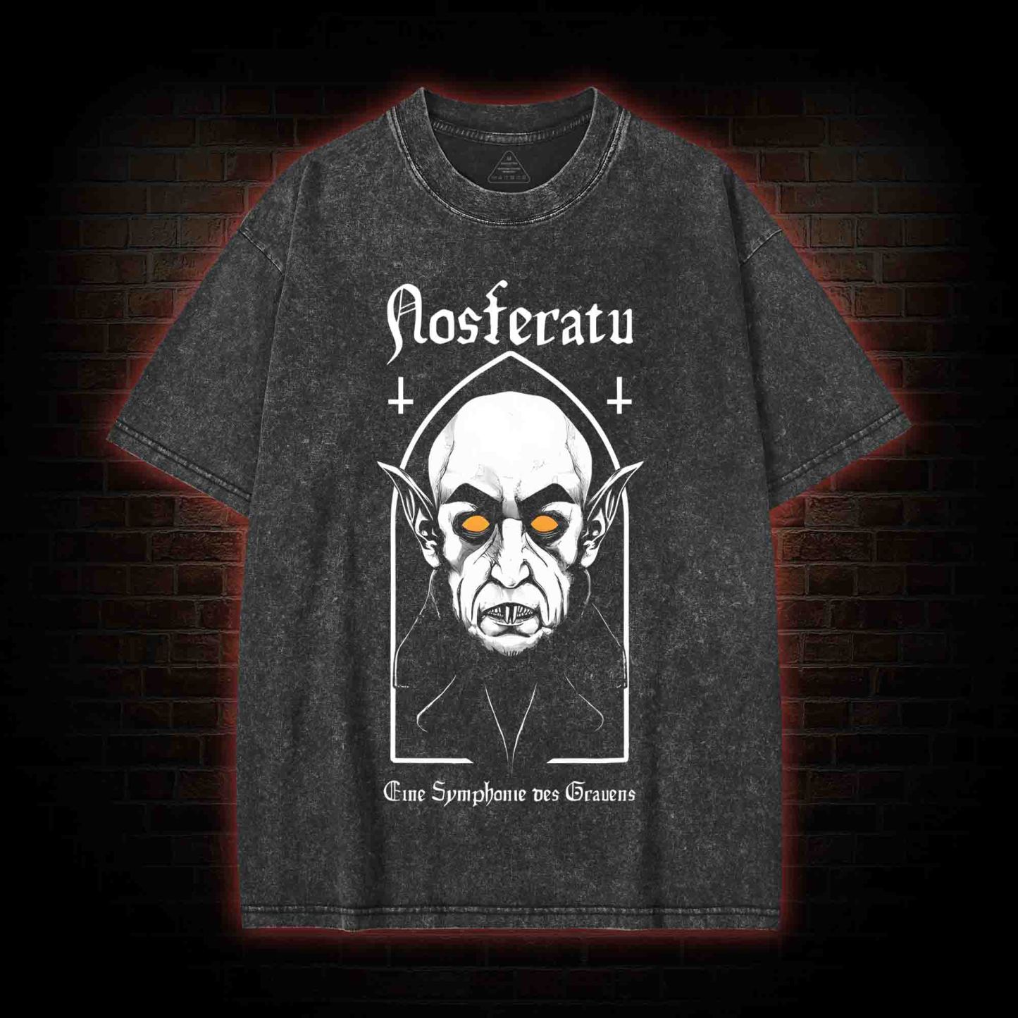 Nosferatu Symphonie Vampire Dracula Washed T-shirt