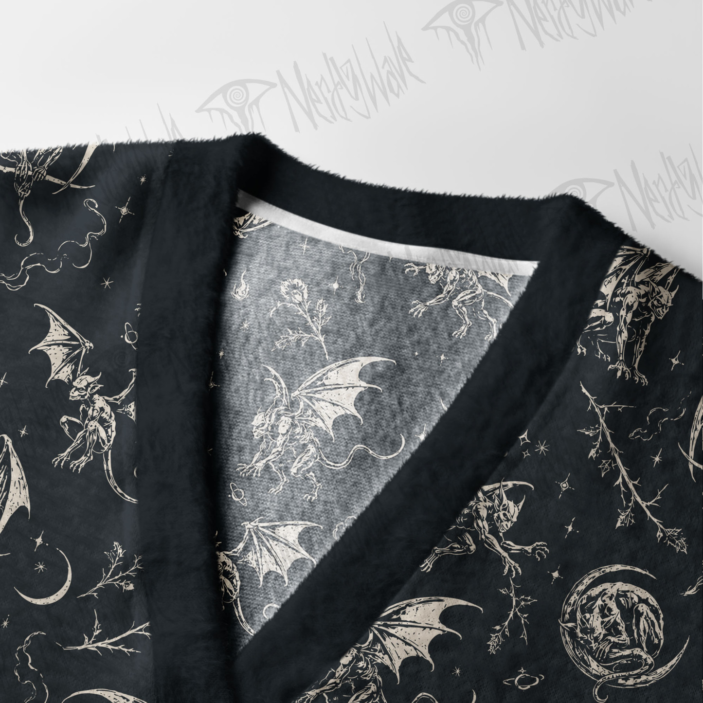 Gargoyle & Demon Cardigan Sweater