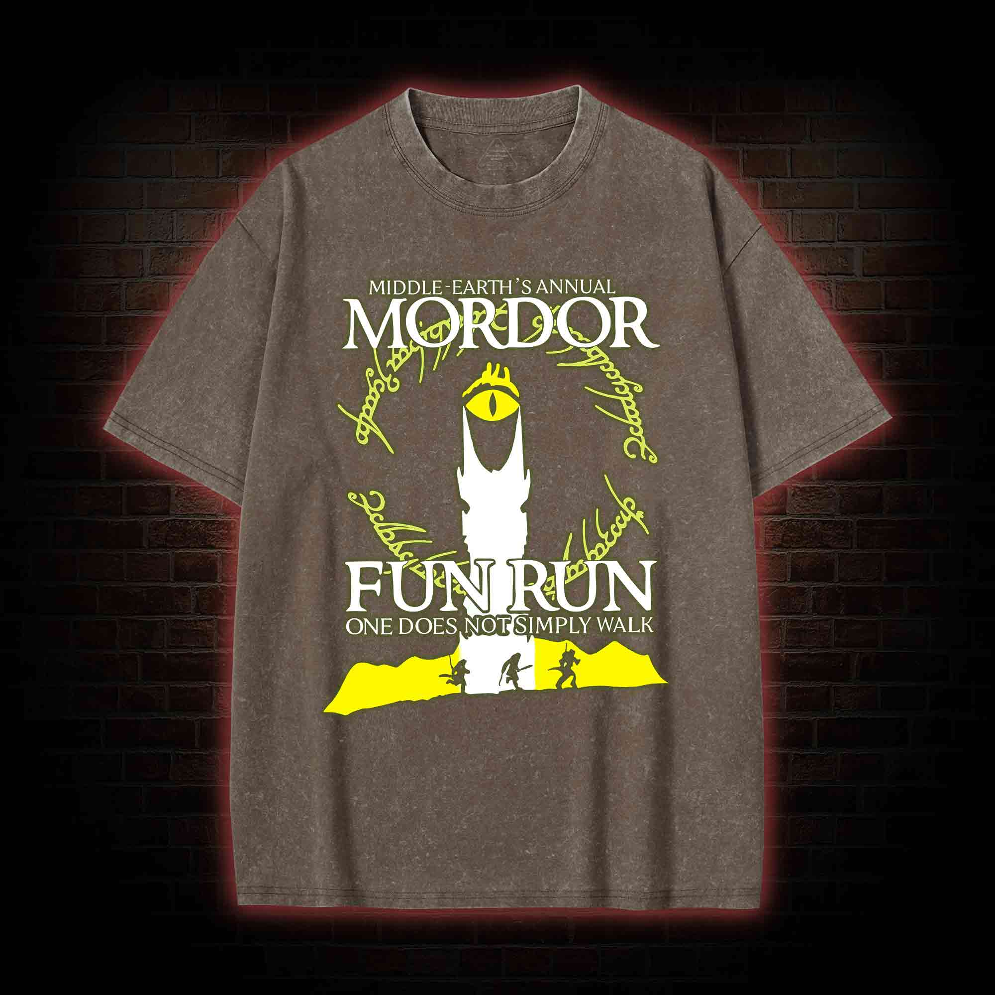 Mordor Fun Run Washed T-shirt