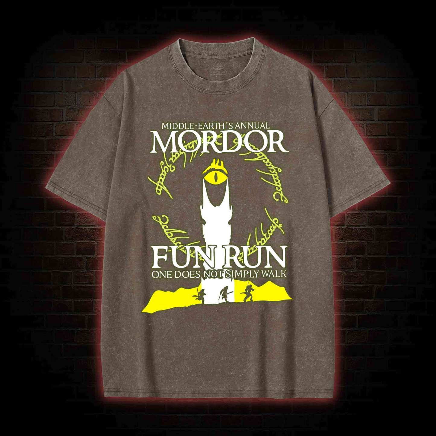Mordor Fun Run Washed T-shirt