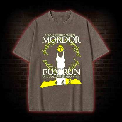 Mordor Fun Run Washed T-shirt