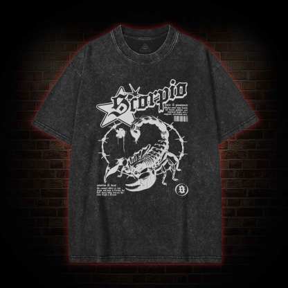 90s Horoscope Scorpio Washed T-shirt
