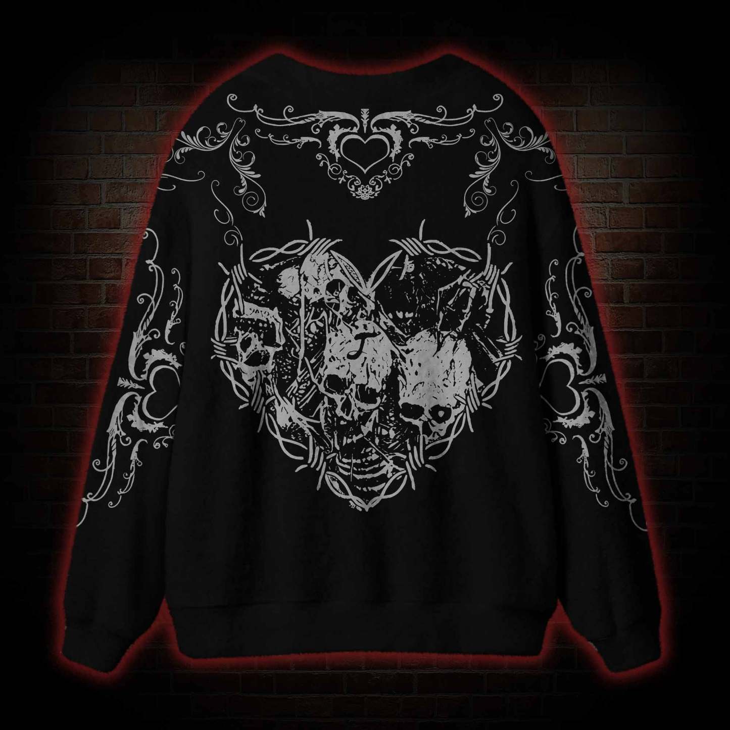 Gothic Bone Filigree Cardigan Sweater