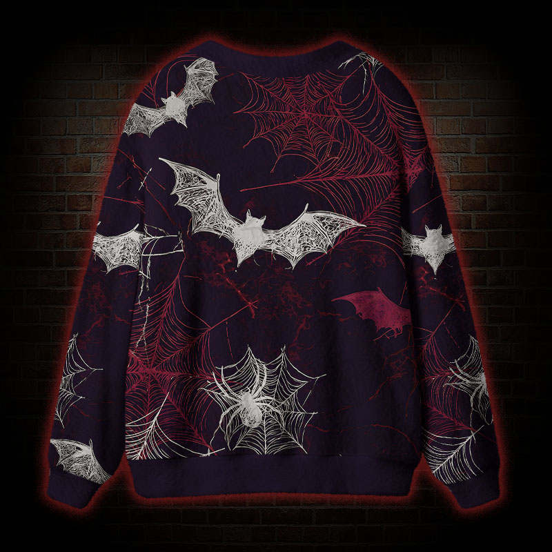 Crimson Bat Webs Cardigan Sweater