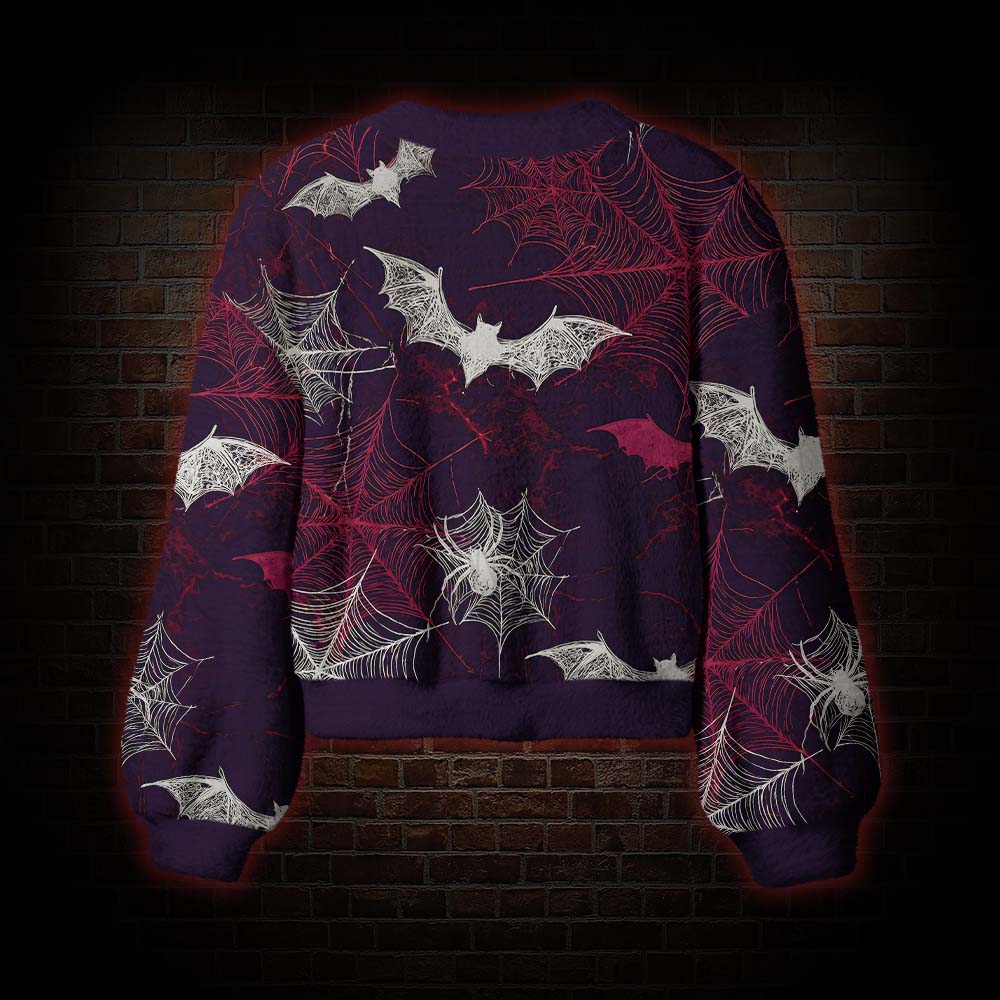 Crimson Bat Webs Women's Cardigan Sweater