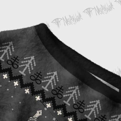 Baphomet Off Shoulder Ugly Sweater
