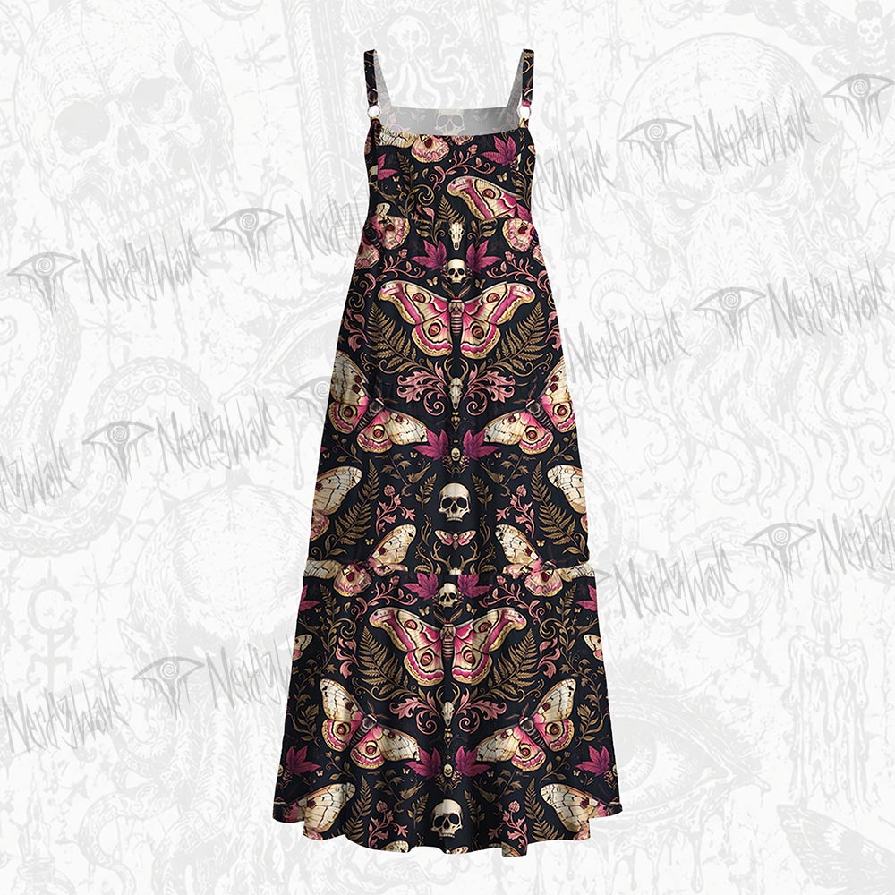 241Witchy Lunar Serpent Wildflower Wide Straps Maxi Dress
