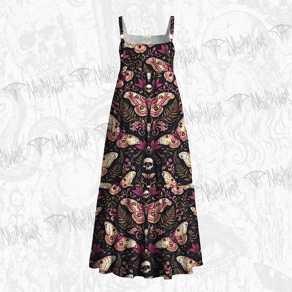 241Witchy Lunar Serpent Wildflower Wide Straps Maxi Dress