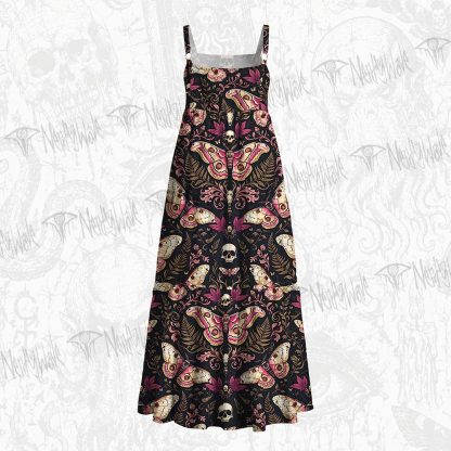 241Witchy Lunar Serpent Wildflower Wide Straps Maxi Dress