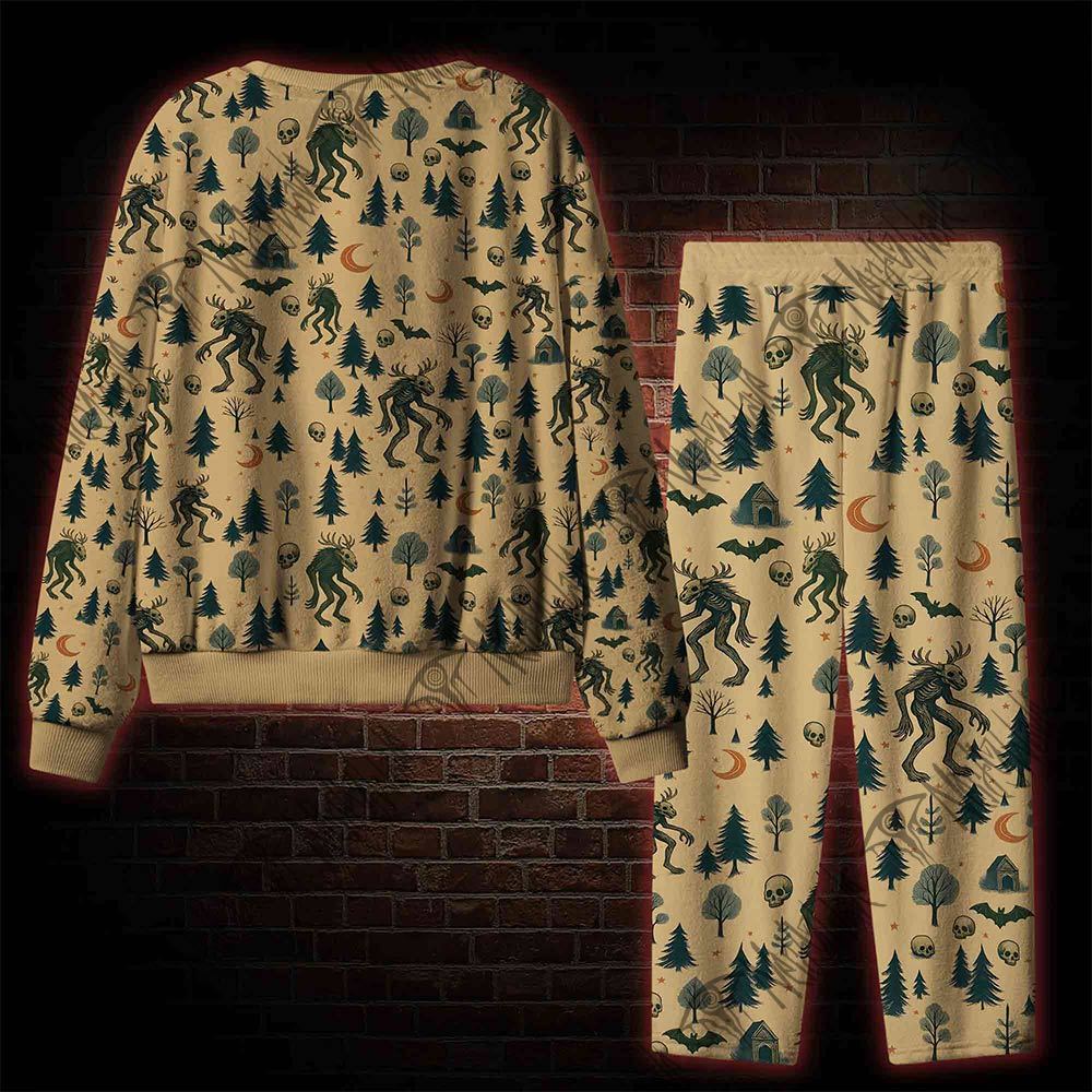 Wendigo in the Forest Cozy Pajama Sets