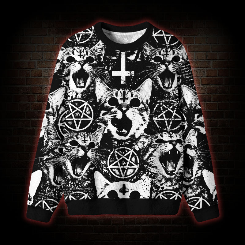 Occult Cat Coven Ugly Sweatshirts