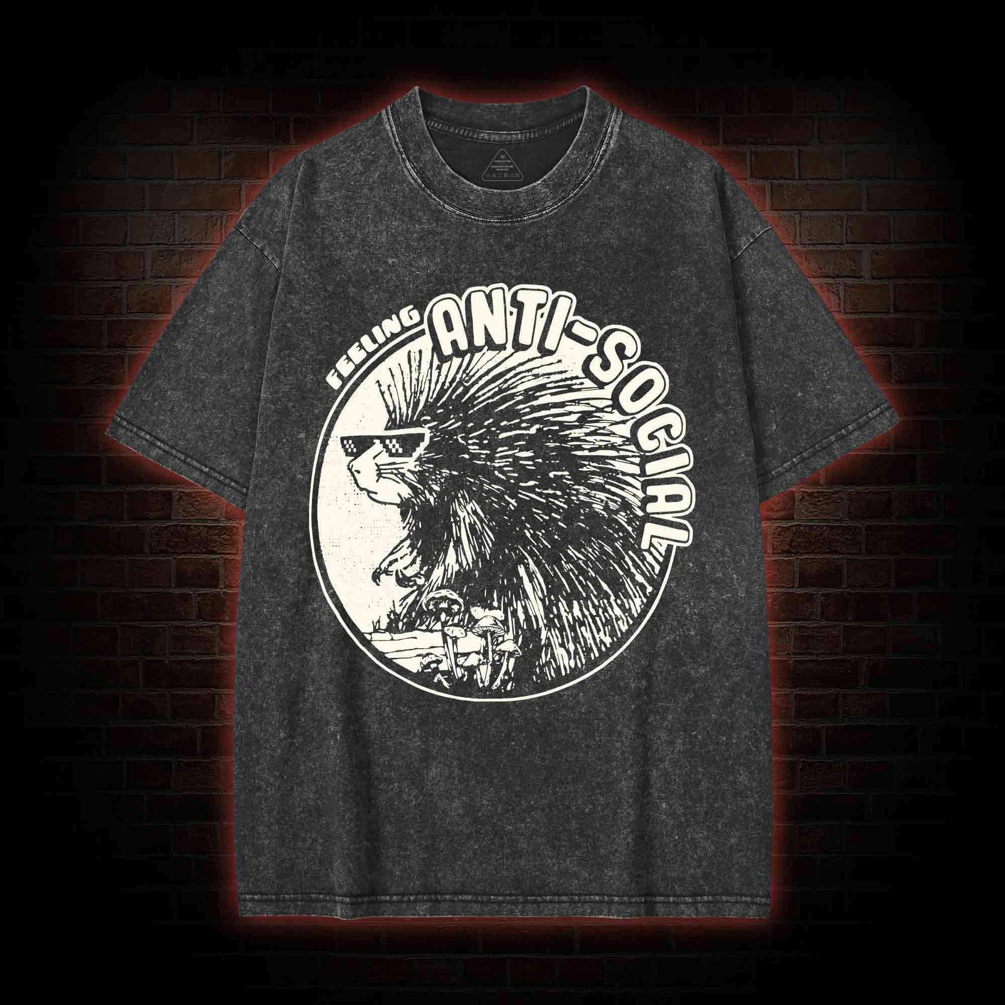 Feeling Anti-Social Washed T-shirt