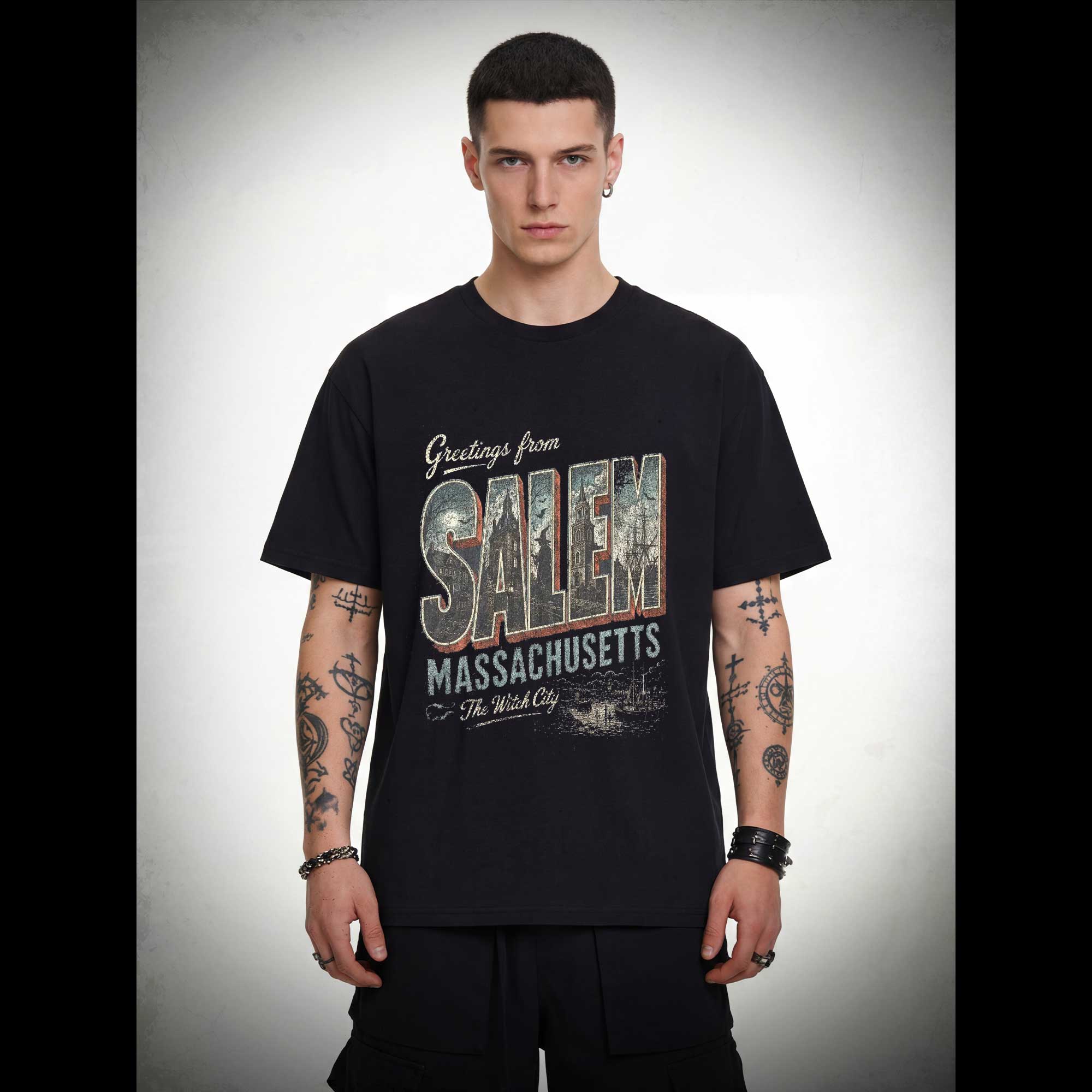 Greetings From Salem Salem Massachusetts Graphic T-shirt