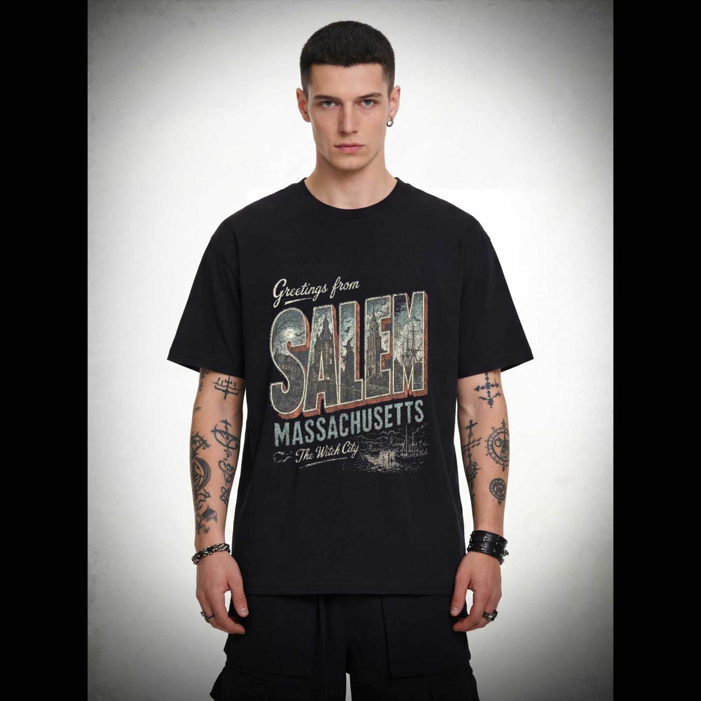 Greetings From Salem Salem Massachusetts Graphic T-shirt