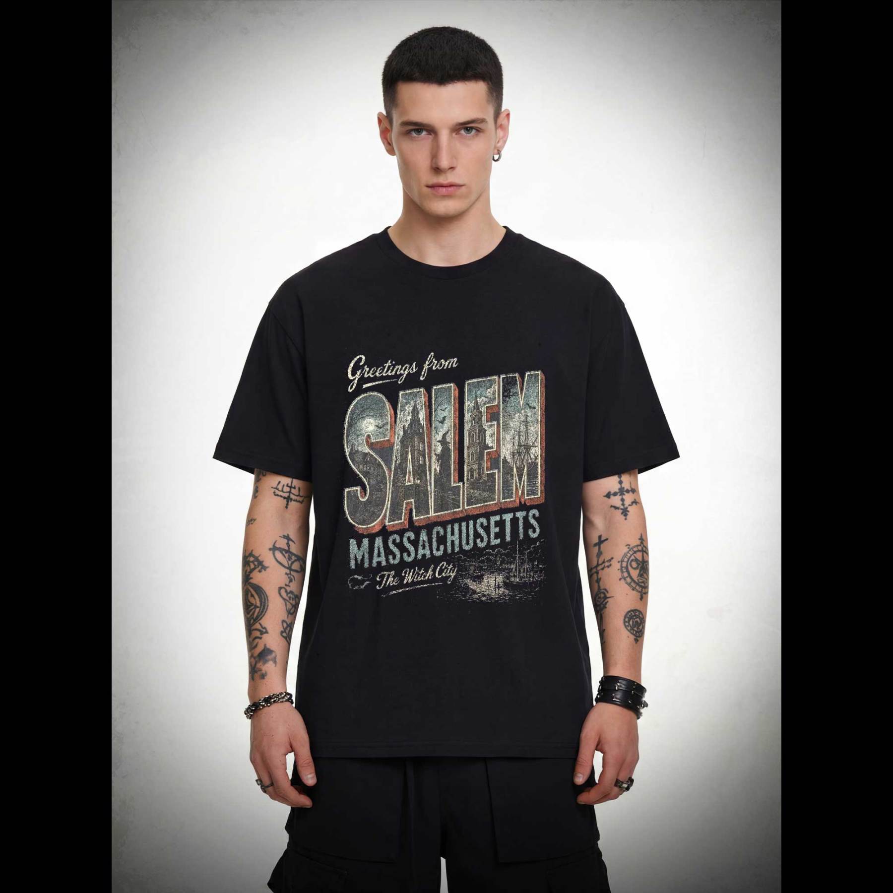 Greetings From Salem Salem Massachusetts Graphic T-shirt