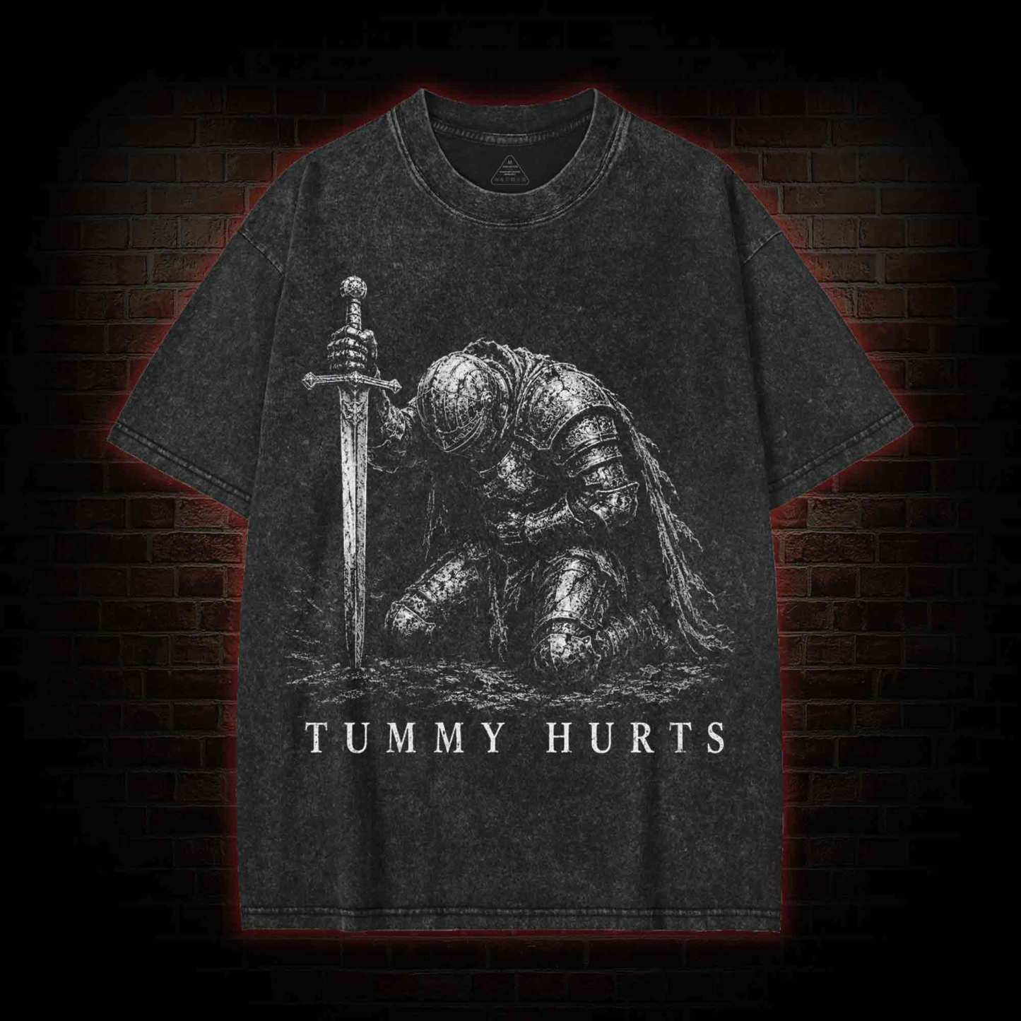 Tummy Hurts Knight Washed T-shirt