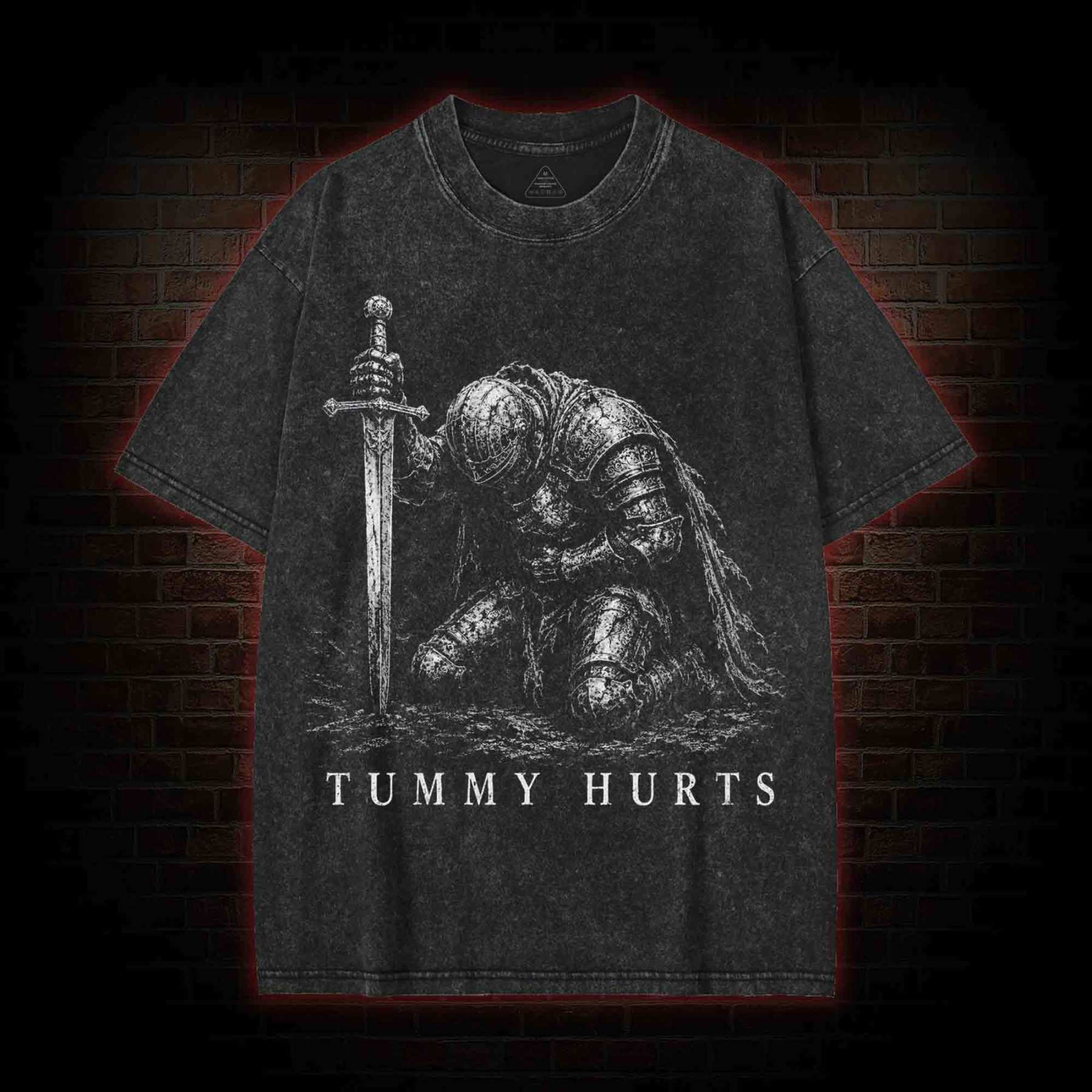 Tummy Hurts Knight Washed T-shirt