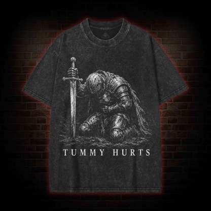 Tummy Hurts Knight Washed T-shirt