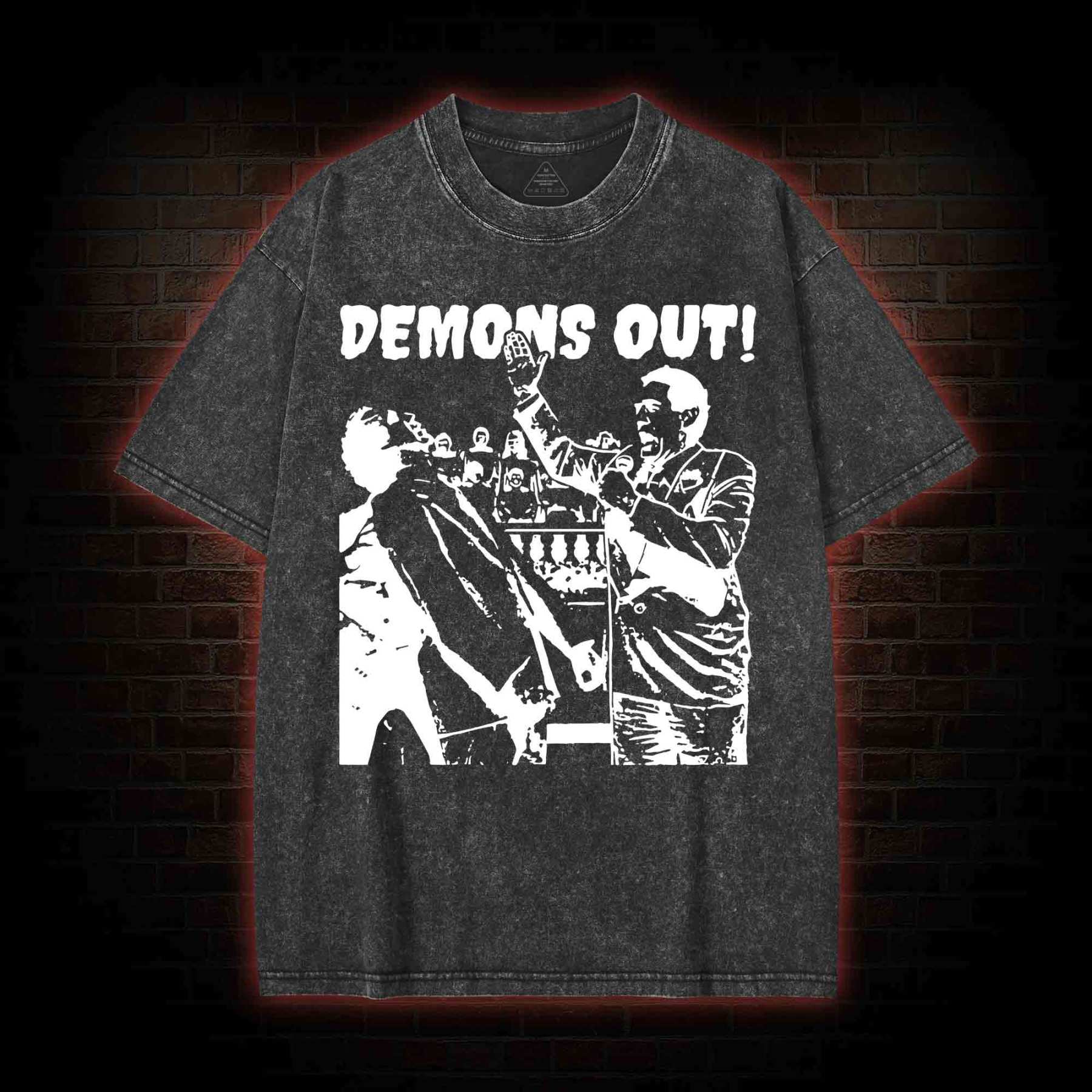 Demons Out! Washed T-shirt