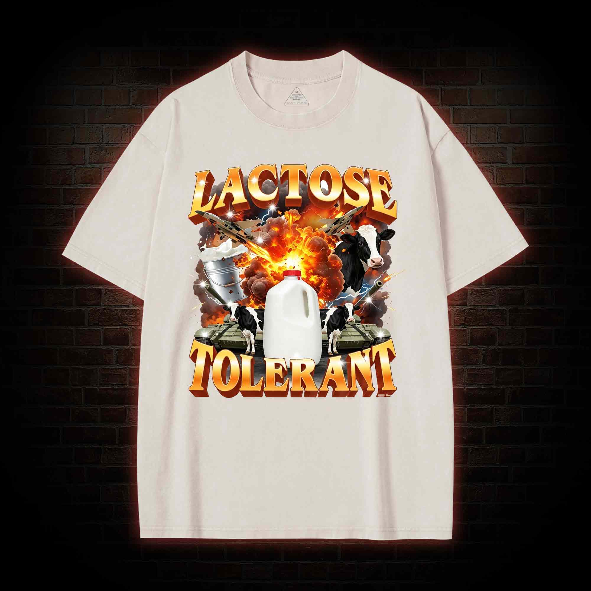 Lactose Tolerant Vintage Graphic Washed T-shirt