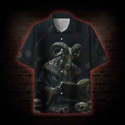 The Goat Devil Reading Button-up Shirt
