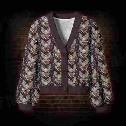 Night Garden Bats Women's Cardigan Sweater
