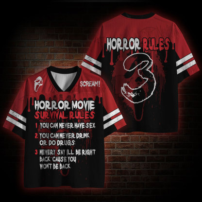 Horror Movies Survival Rules Mesh Jersey