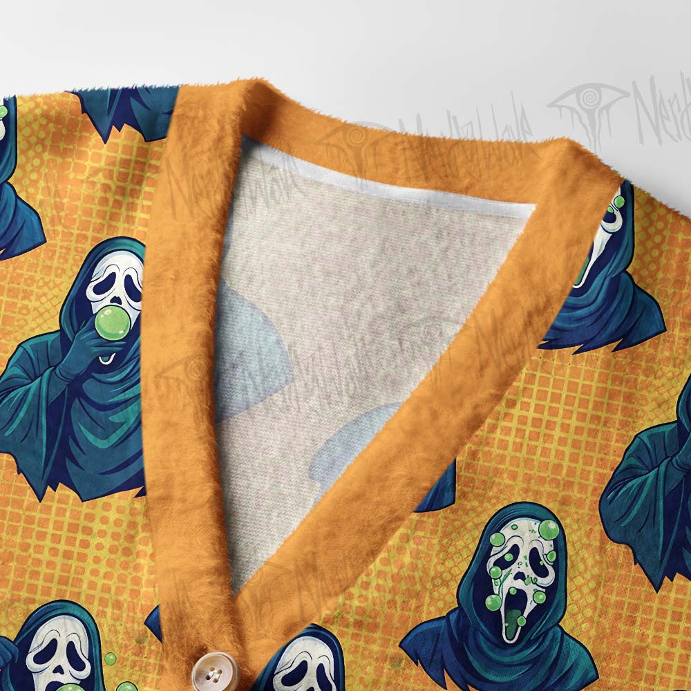 Ghostface Bubble Party Women's Cardigan Sweater
