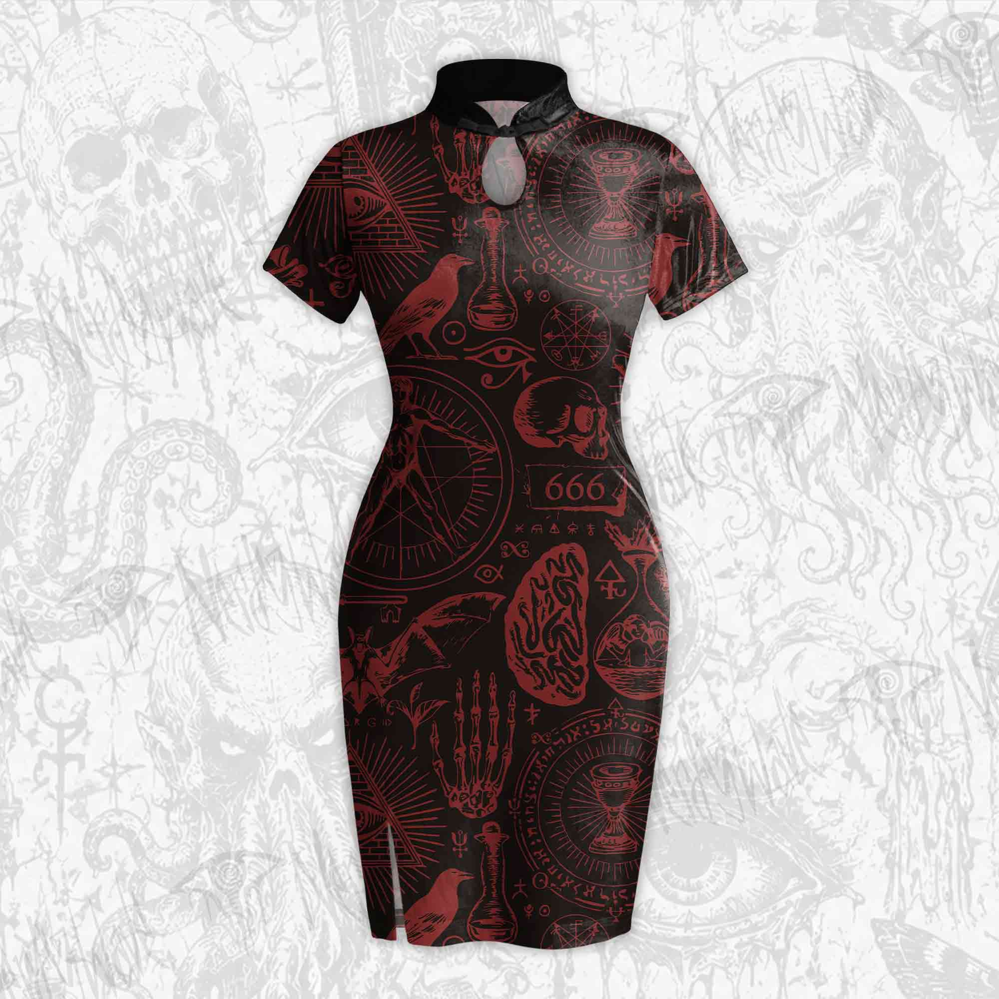 Occultism Velvet Mini Dress