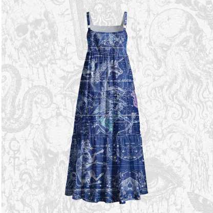 Constellation Wide Straps Maxi Dress