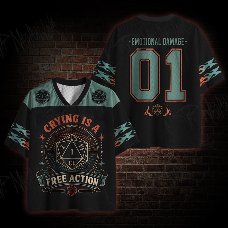Crying is a Free Action Mesh Jersey