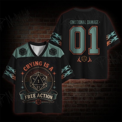 Crying is a Free Action Mesh Jersey