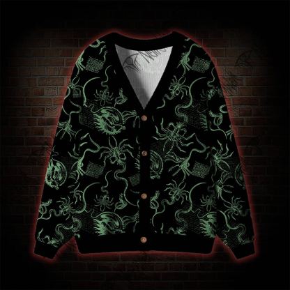 Alien Delivery Guy Cardigan Sweater