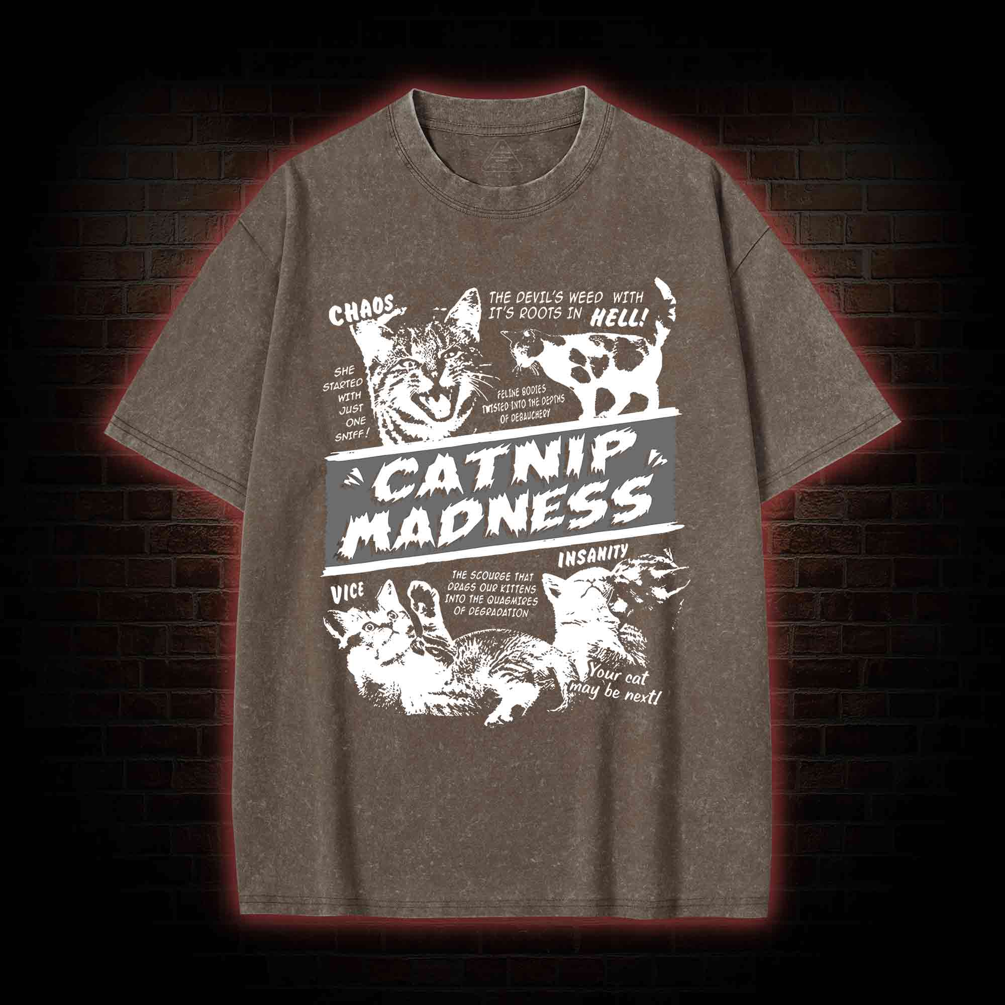 Catnip Madness Washed T-shirt