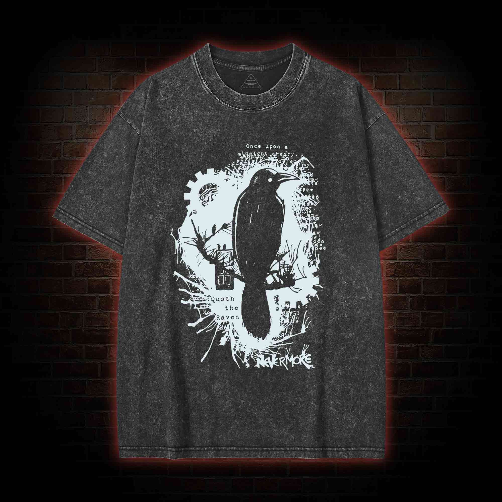 Nevermore Raven Washed T-shirt