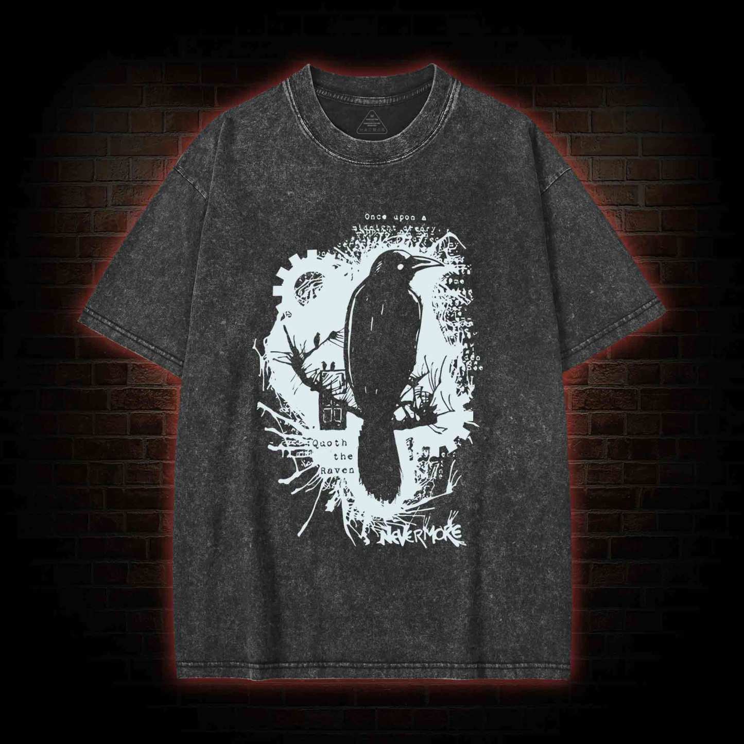 Nevermore Raven Washed T-shirt