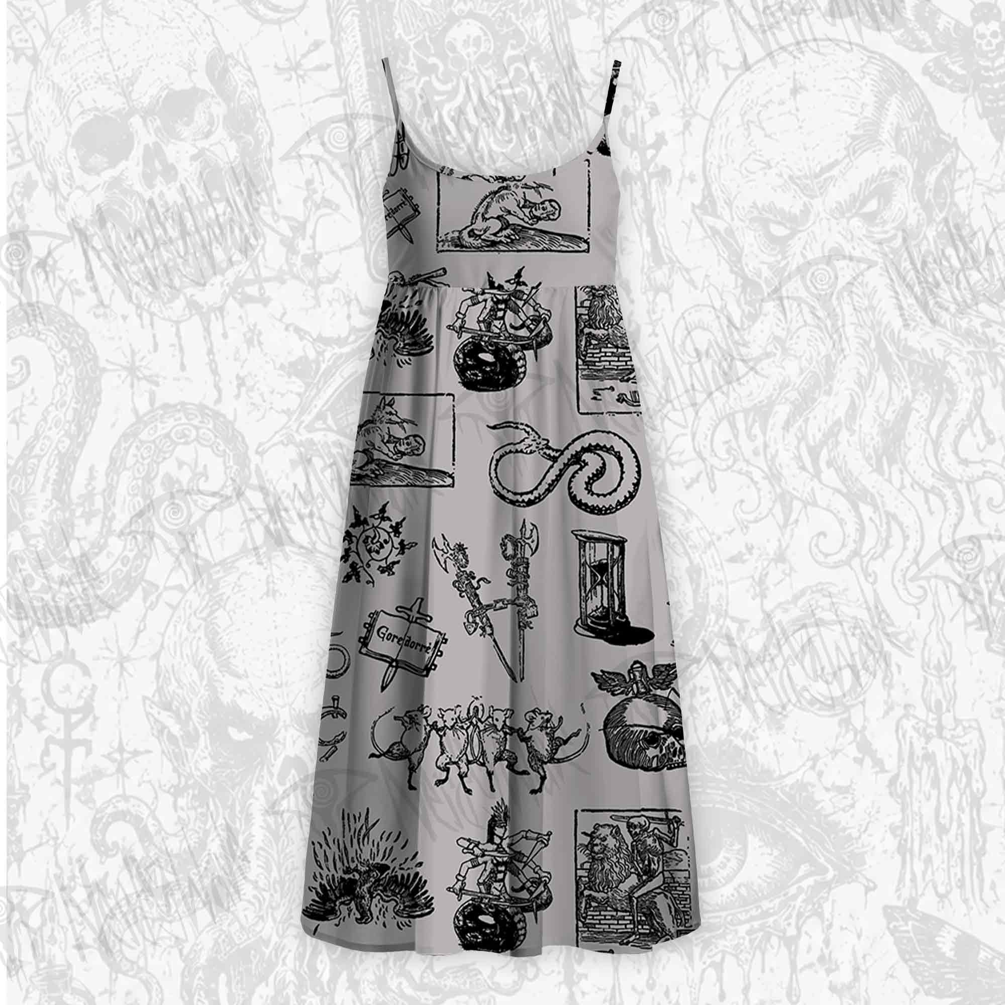 Weird Middle Ages Strap Midi Sundress
