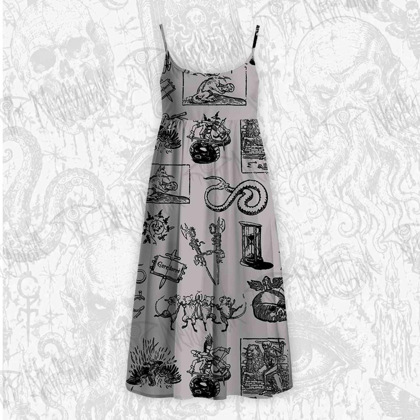 Weird Middle Ages Strap Midi Sundress