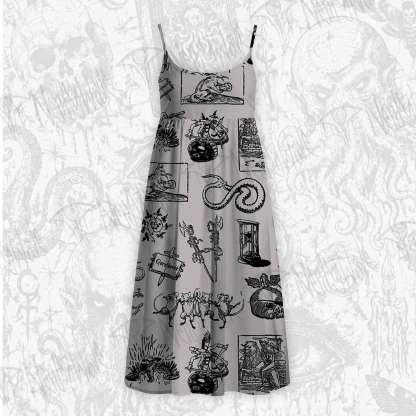 Weird Middle Ages Strap Midi Sundress