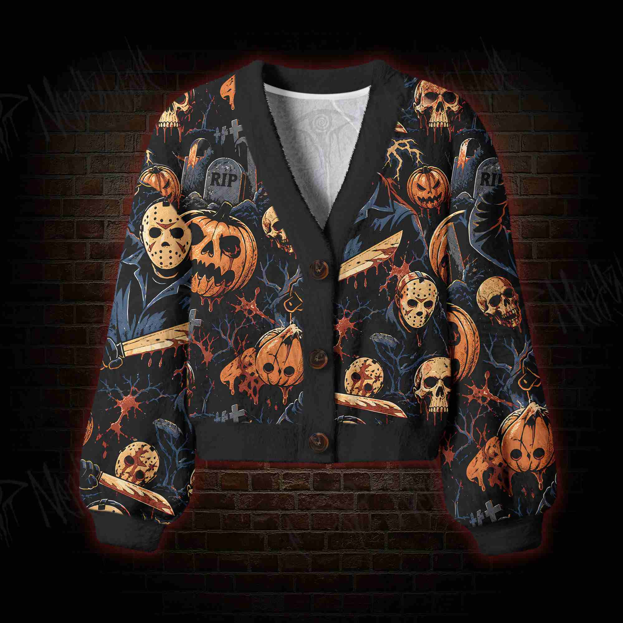 Graveyard Slasher Women's Cardigan Sweater