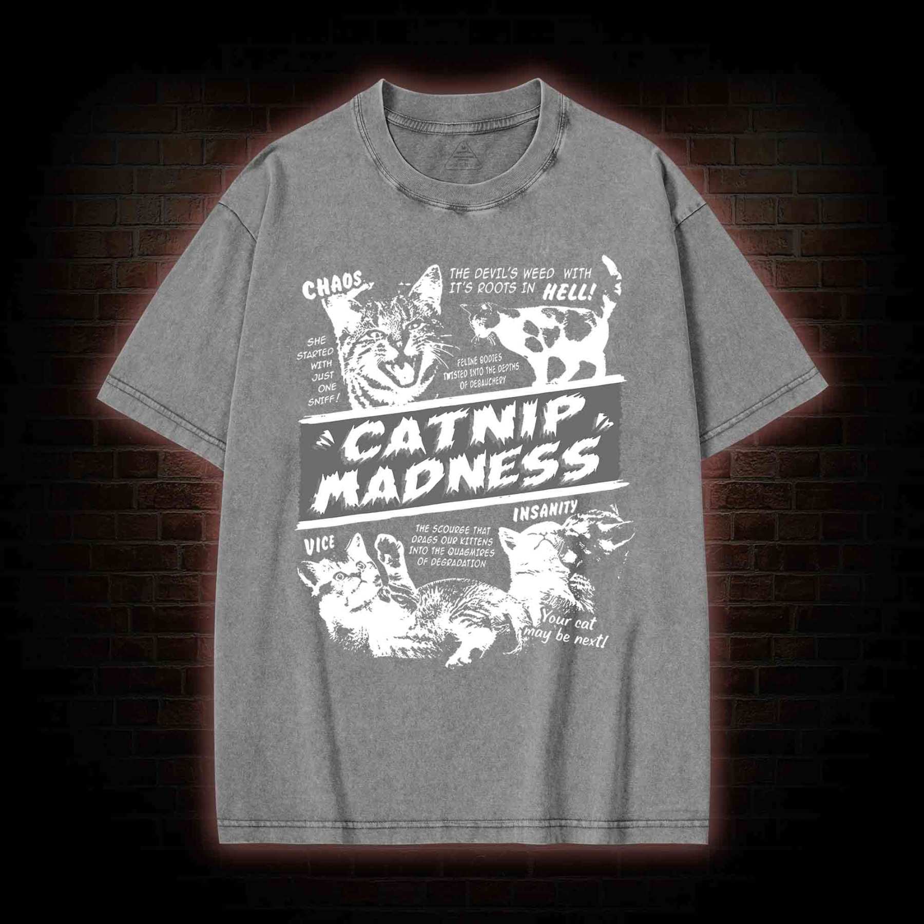 Catnip Madness Washed T-shirt