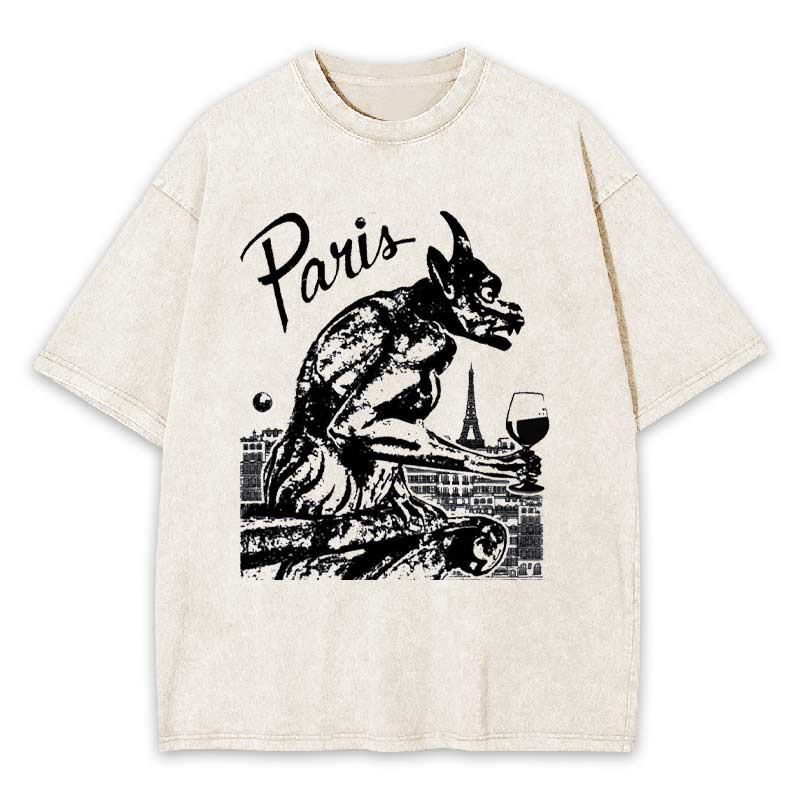 Paris France Washed T-shirt