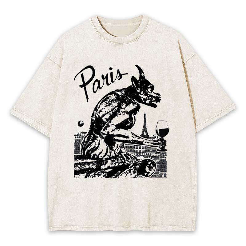 Paris France Washed T-shirt