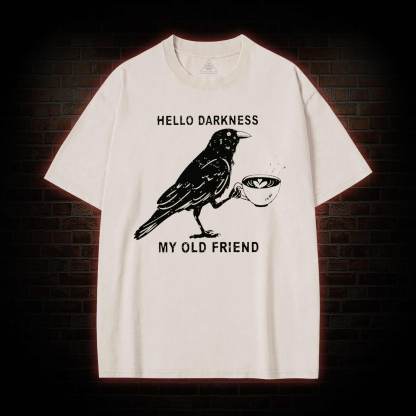 Hello, Darkness, My Old Friend Washed T-shirt