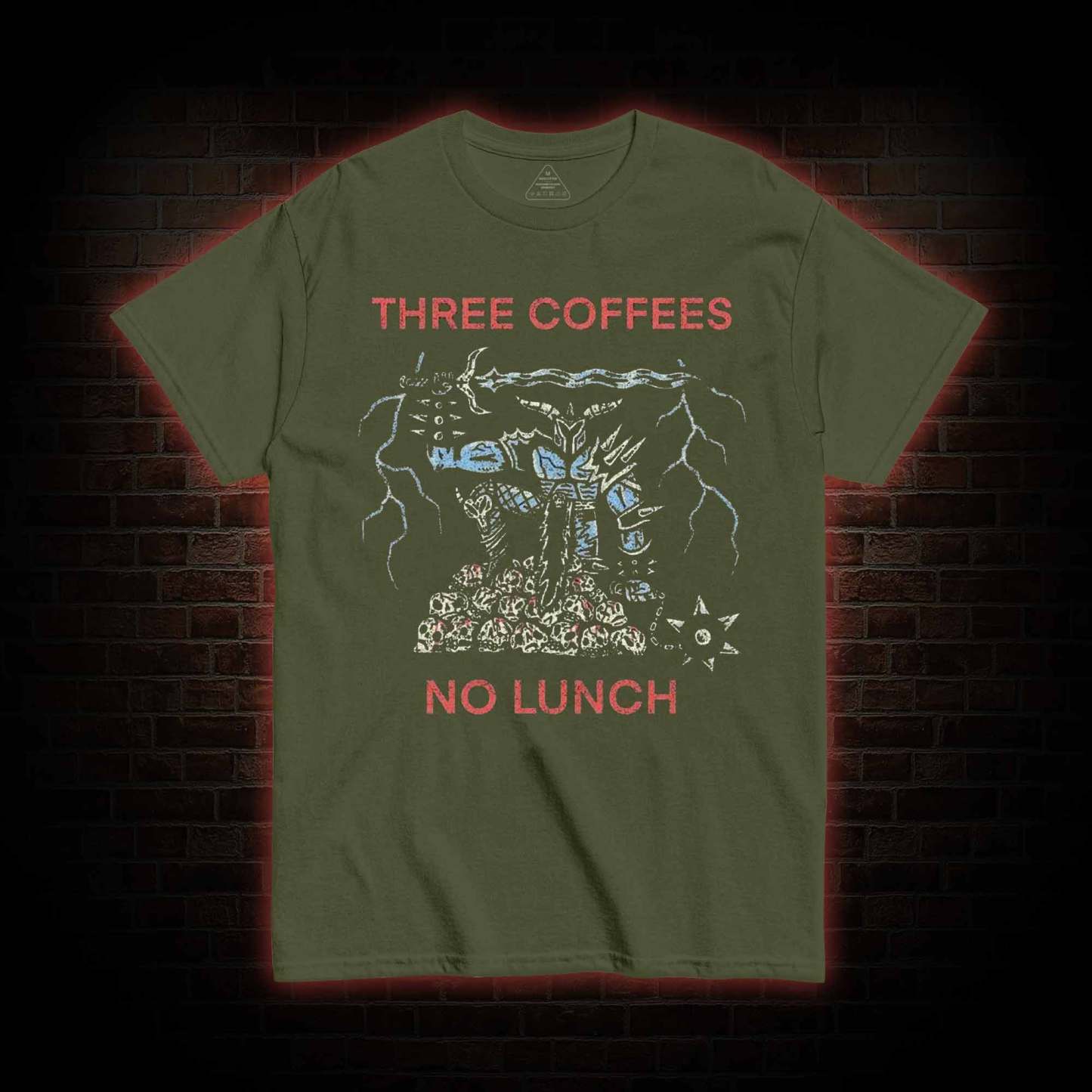 Three Coffees No Lunch T-shirt