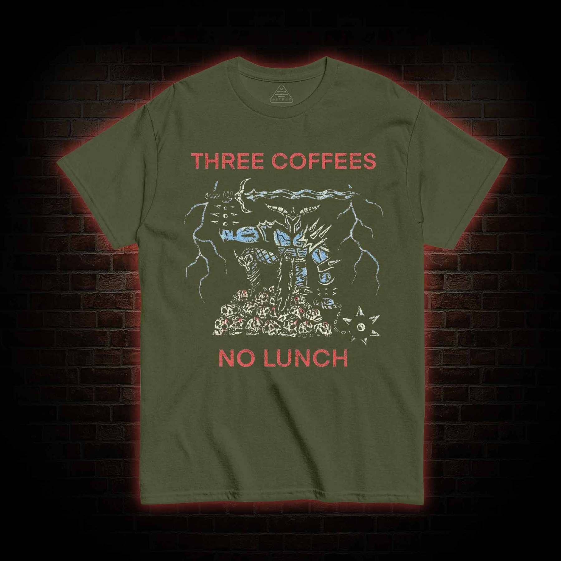 Three Coffees No Lunch T-shirt