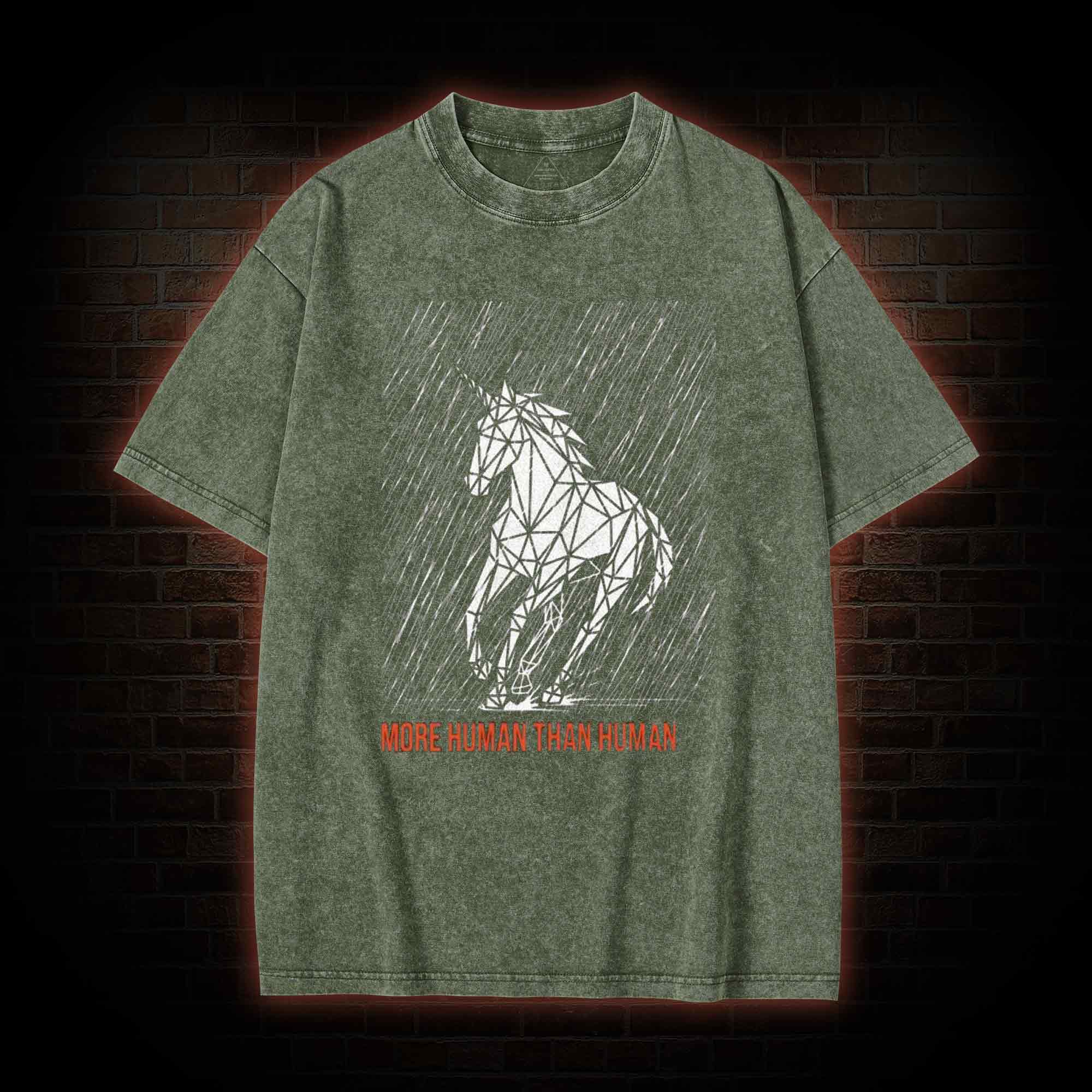 More Human Than Human Washed T-shirt