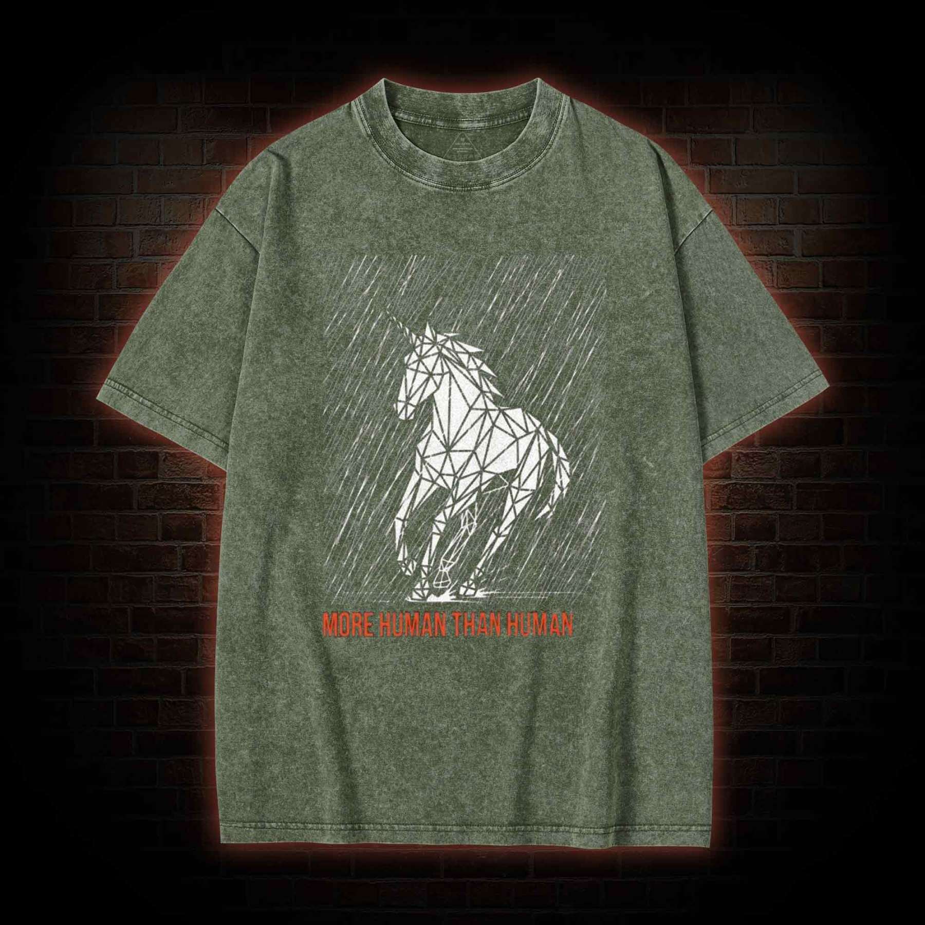 More Human Than Human Washed T-shirt